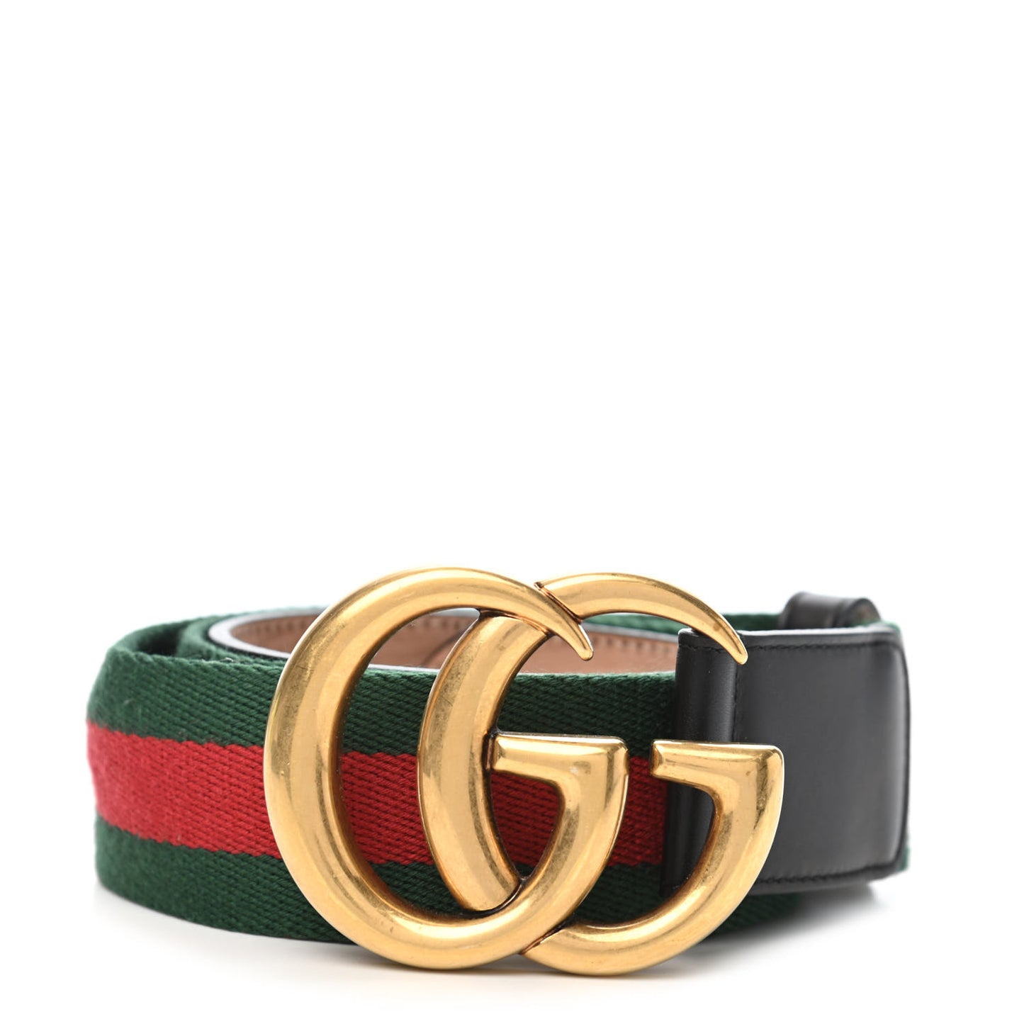 Nylon Calfskin Double G Web 40mm Belt 90 36 Green Red Black