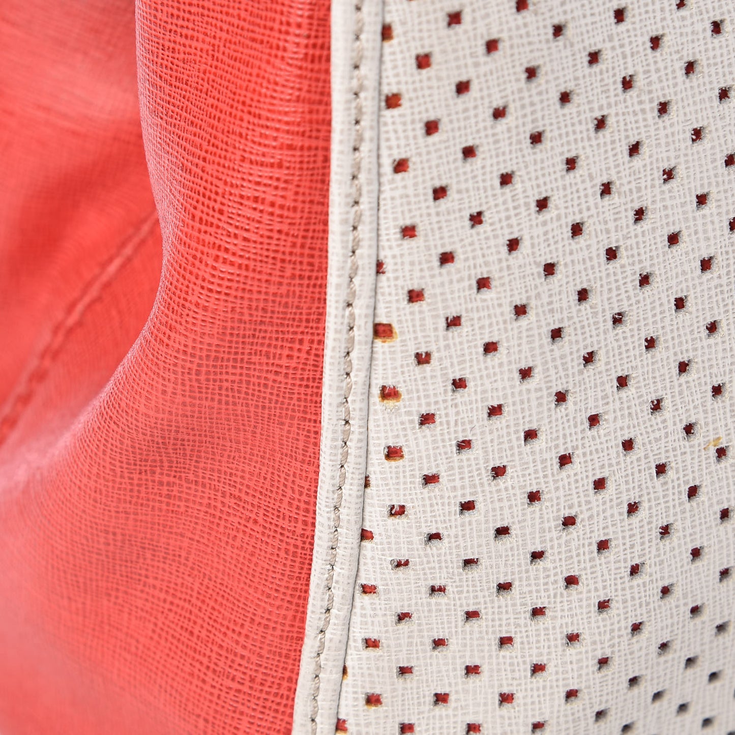 Vitello Perforated Chameleon Tote Multicolor
