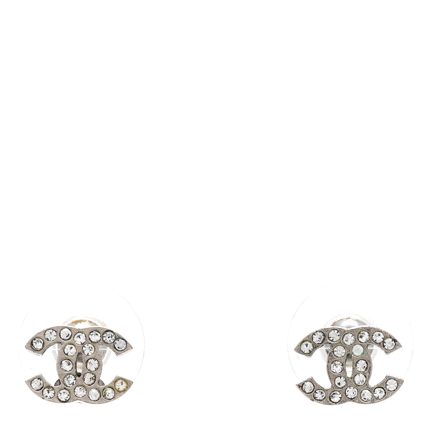 Crystal Mini Timeless CC Earrings Silver