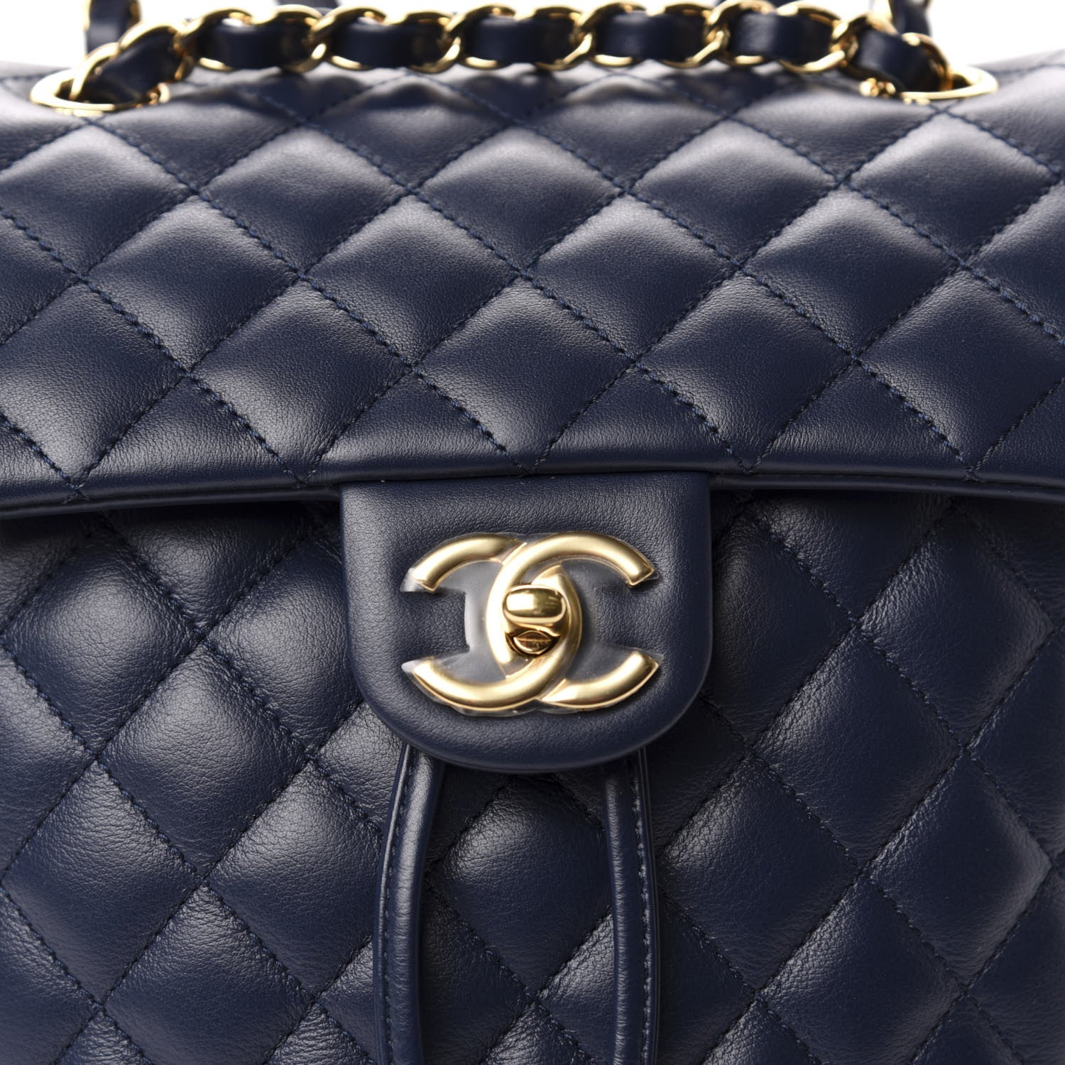 Chanel Calfskin Quilted Small Urban Spirit Backpack Navy 9 of 9