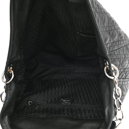 Christian Dior Lambskin Cannage Large Dior Soft Hobo Black 5 of 16