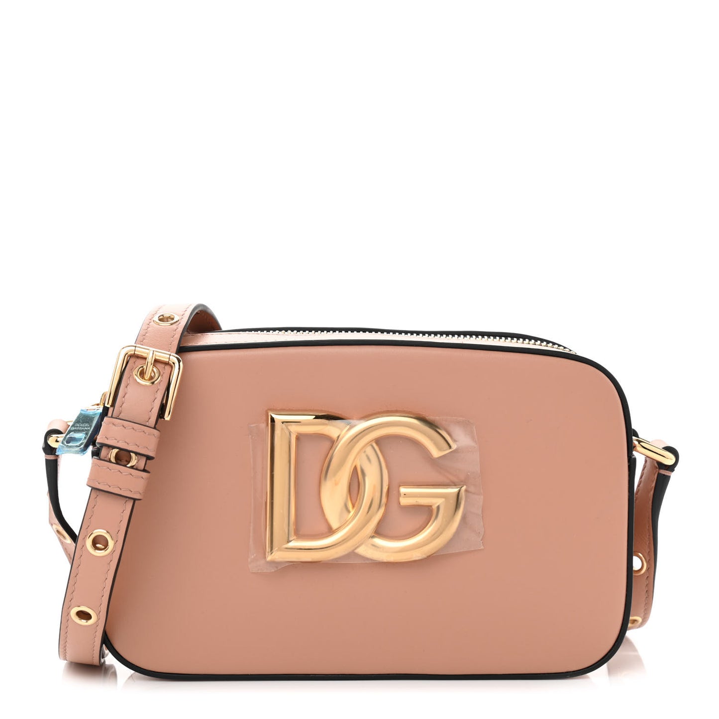 Calfskin DG Millennials Camera Crossbody Bag Rose Antica