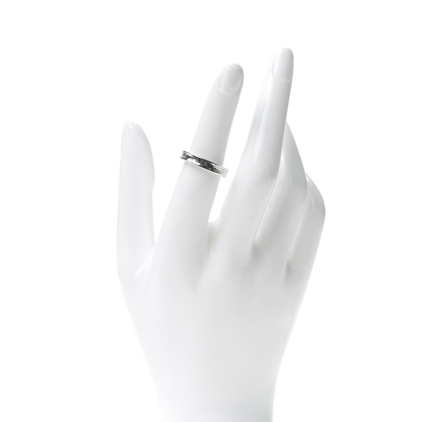 Sterling Silver Narrow 1837 Band Ring 52 6