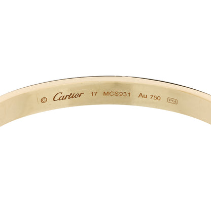 Cartier 18K Yellow Gold LOVE Bracelet 17 6 of 9