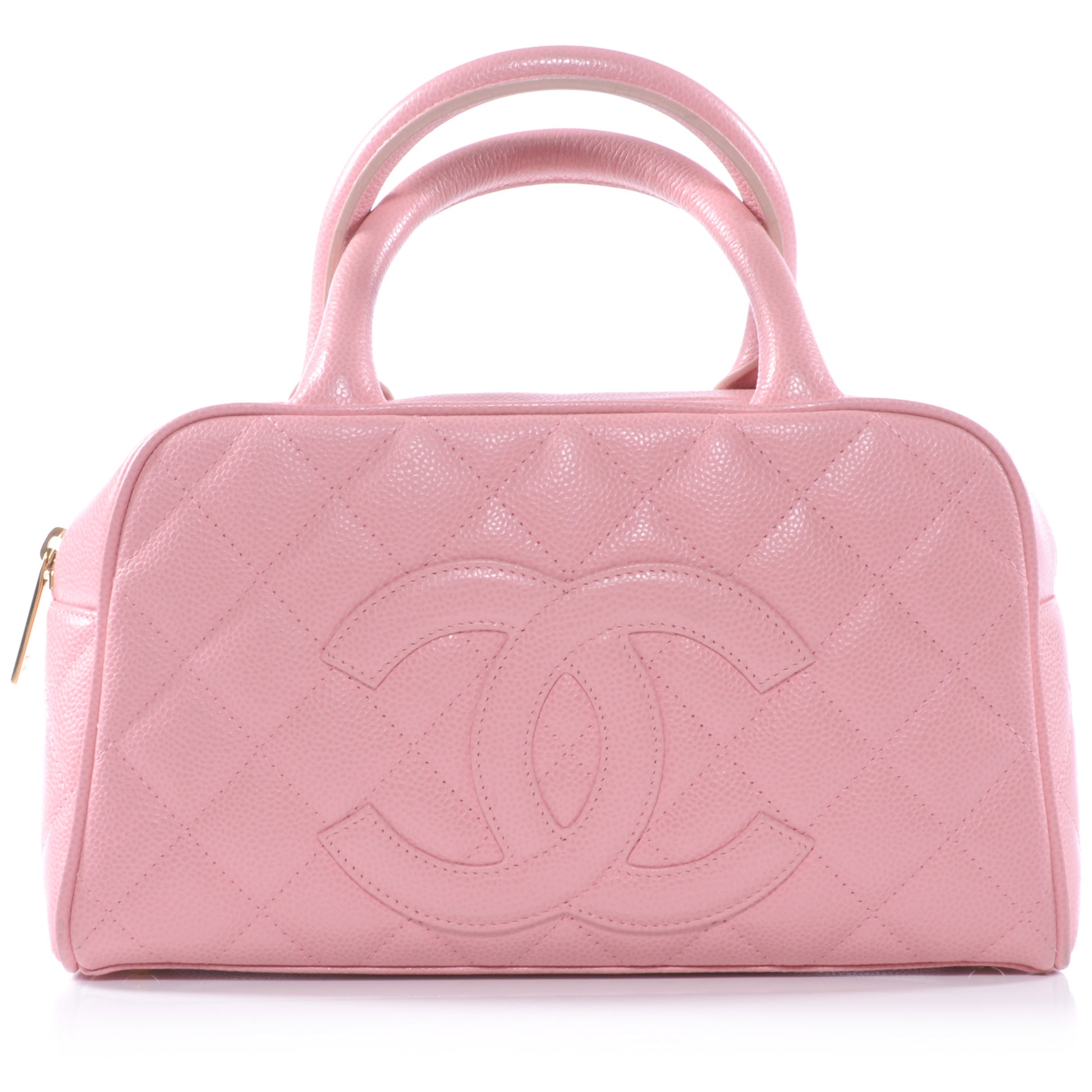 Chanel Caviar Quilted Small Bowler Pink 1 of 8