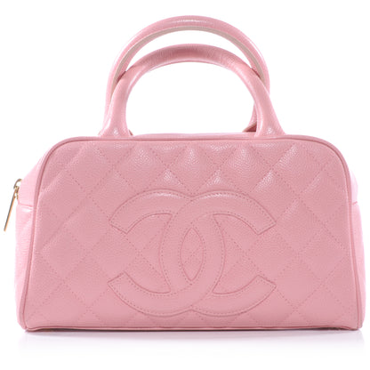 Chanel Caviar Quilted Small Bowler Pink 1 of 8
