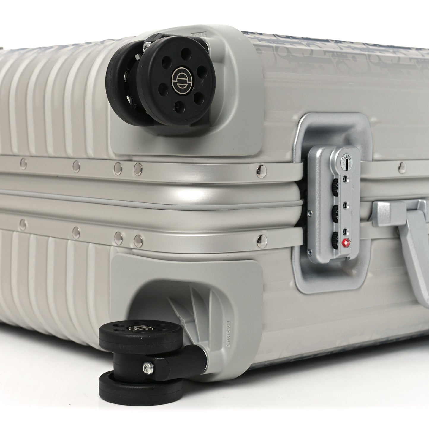 X RIMOWA Aluminum Gradient Carry On Luggage Blue Multi