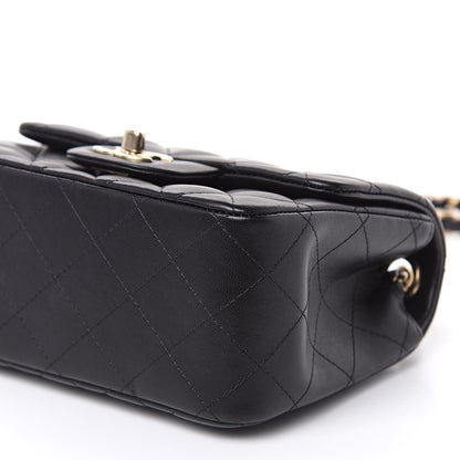 Chanel Lambskin Quilted Mini Square Flap Black 10 of 12