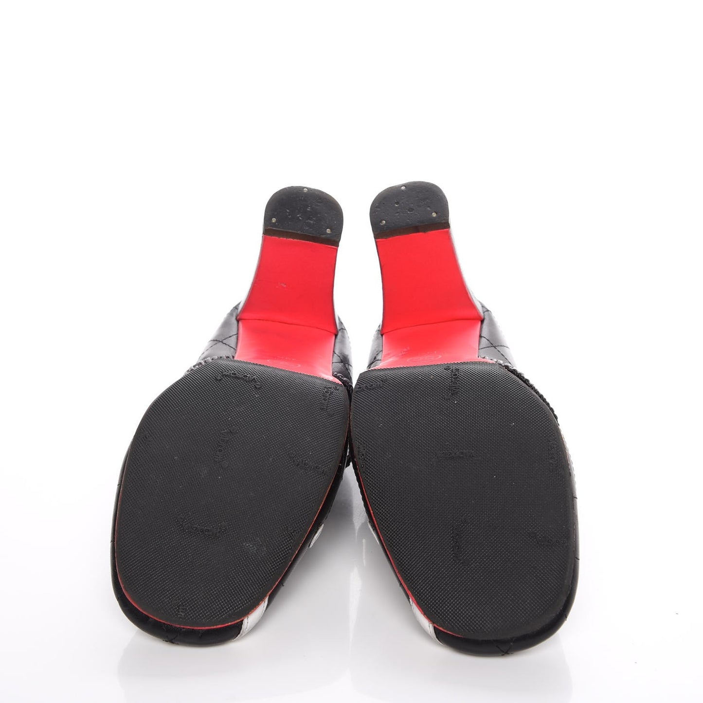 Calfskin Quilted Cambon Pumps 39.5 Black White
