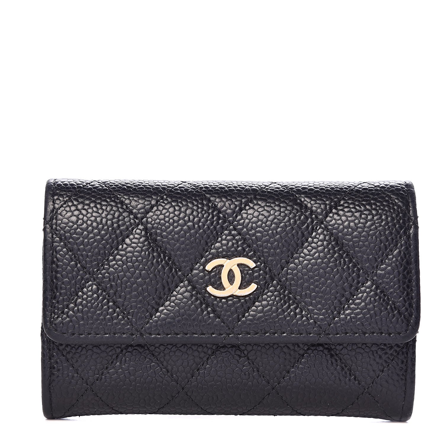 Chanel Caviar Quilted Flap Card Holder Black 1 of 10
