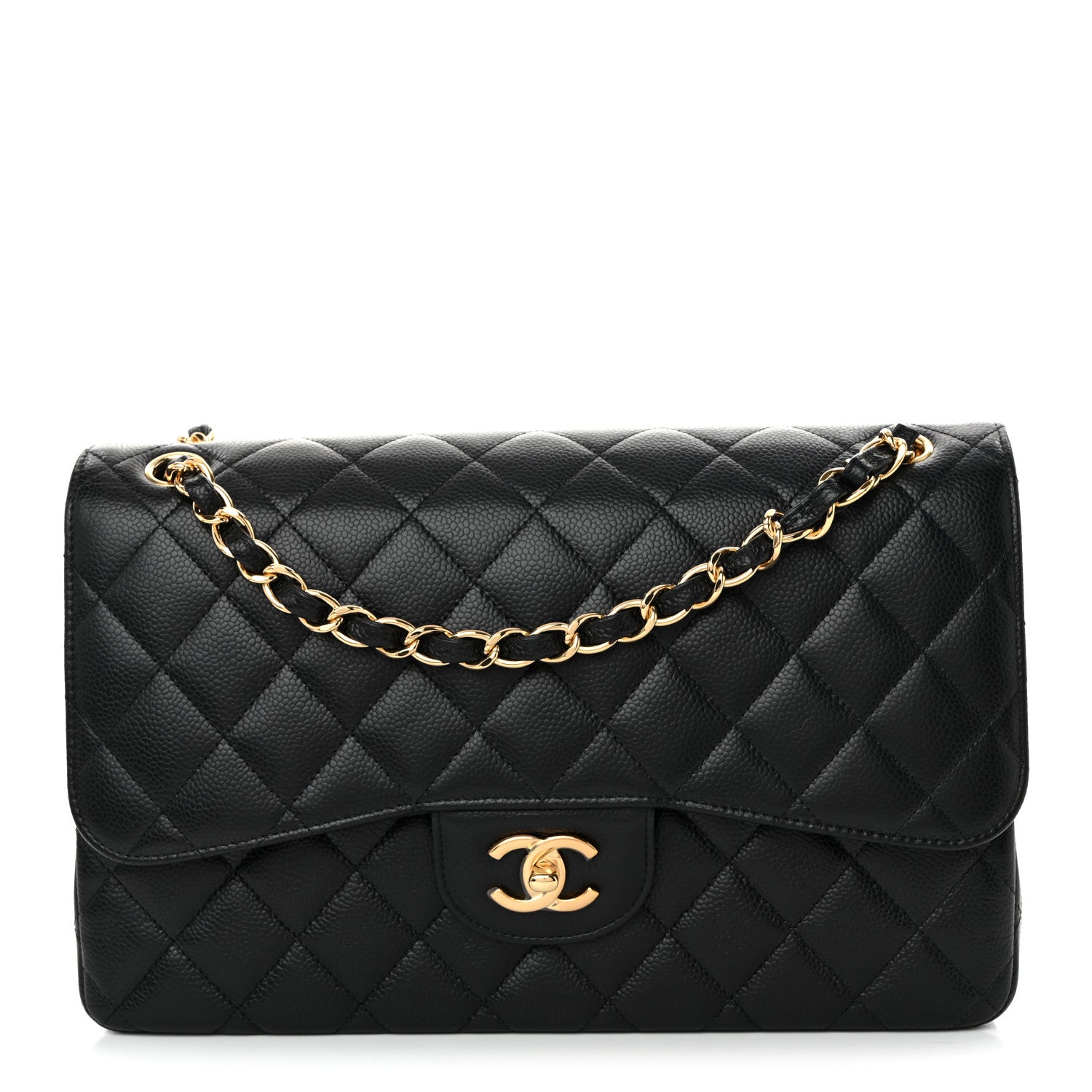Chanel Caviar Quilted Jumbo Double Flap Black 1 of 11