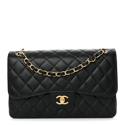 Chanel Caviar Quilted Jumbo Double Flap Black 1 of 11