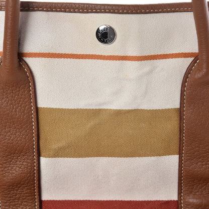 Hermes Toile Striped Negonda Garden Party 36 MM Multicolor Gold 16 of 20