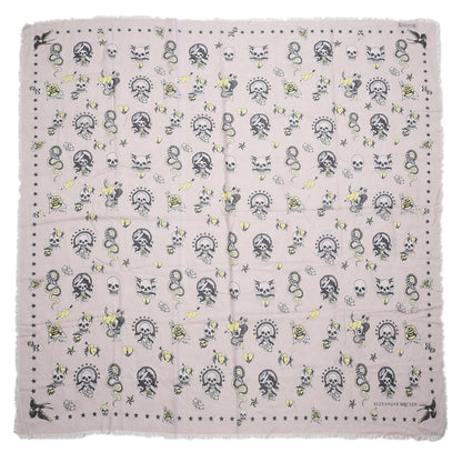 Alexander McQueen Modal Silk Flower Skull Scarf Pink 3 of 5