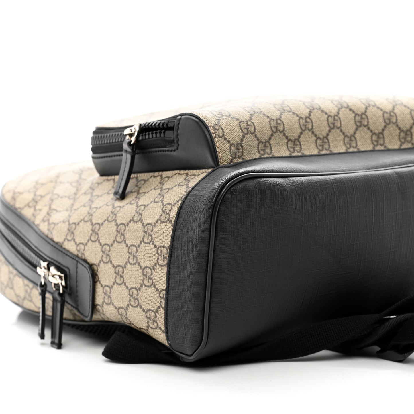 GG Supreme Monogram Medium Backpack Black