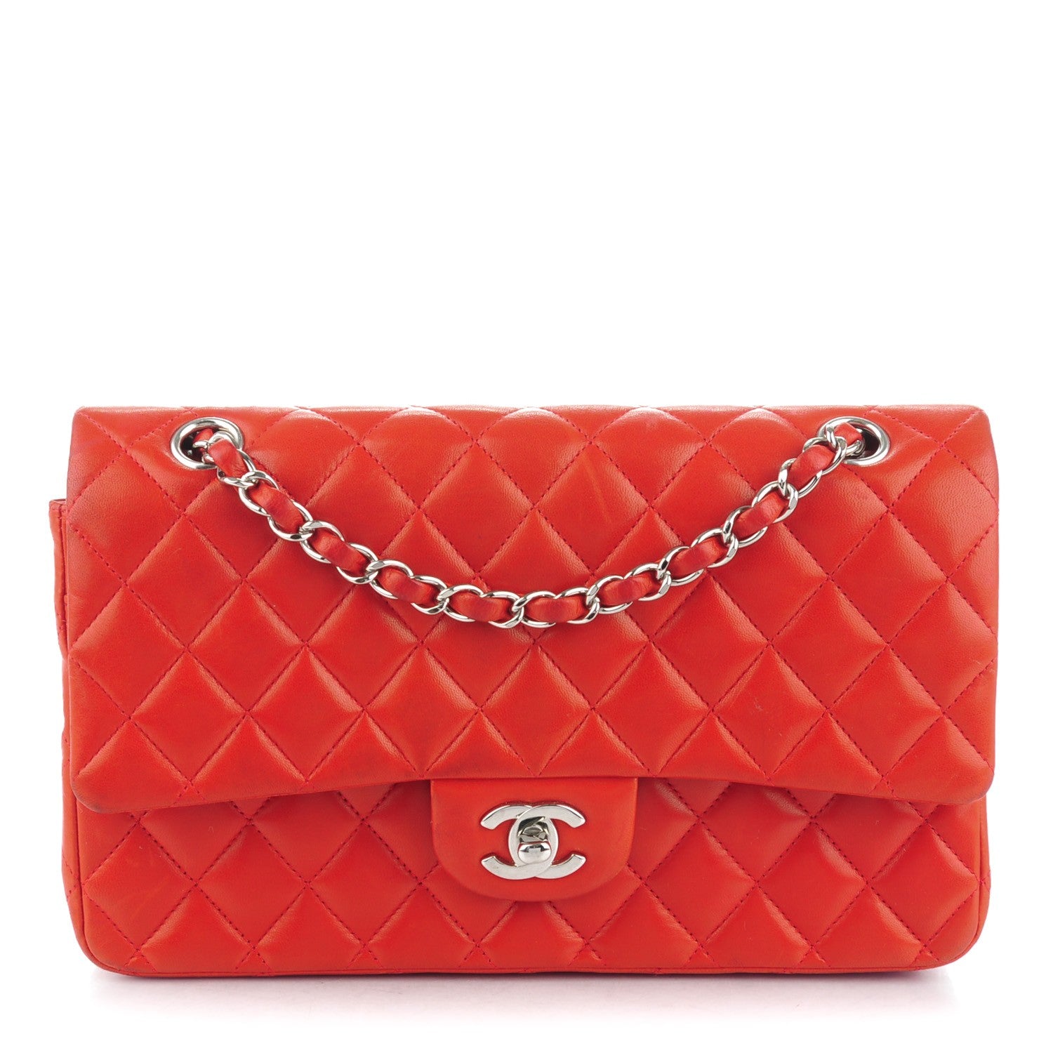 Chanel Lambskin Quilted Medium Double Flap Red 1 of 8