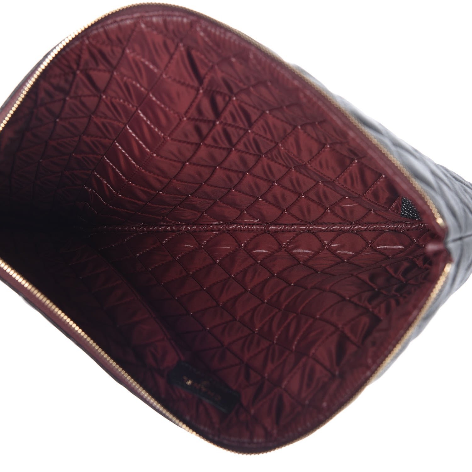 Chanel Caviar Quilted Large Cosmetic Case Black 5 of 9