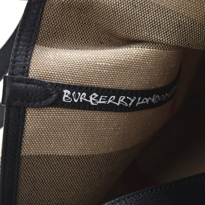 Burberry Coated Canvas Mega Check Medium Doodle Tote Black 7 of 11
