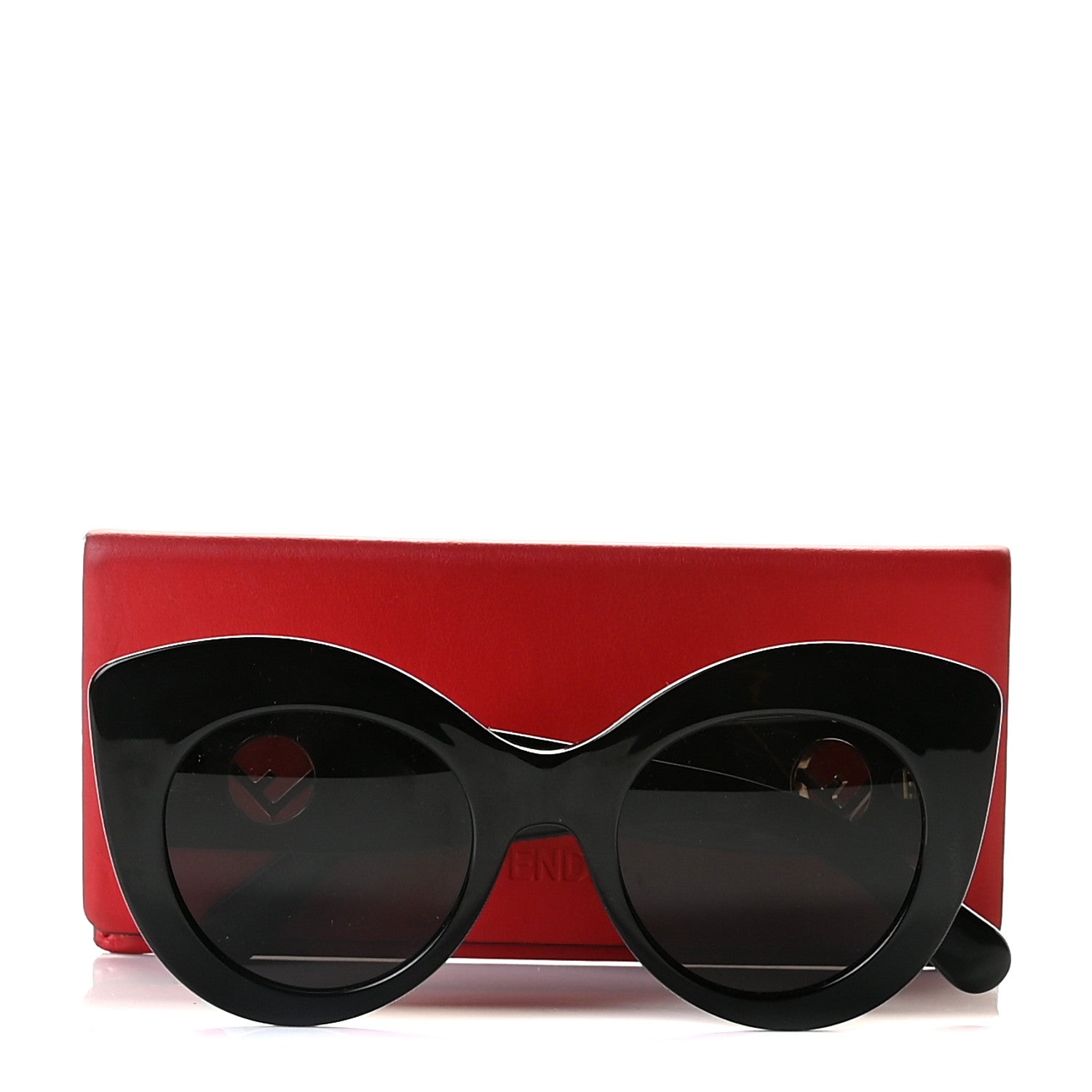 Fendi Acetate F is Fendi Oversized Butterfly Sunglasses FF 0306/S Black 8 of 8