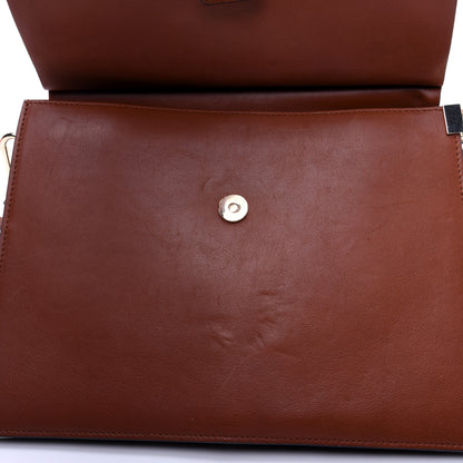 Chloe Suede Calfskin Medium Faye Shoulder Bag Tobacco 14 of 15