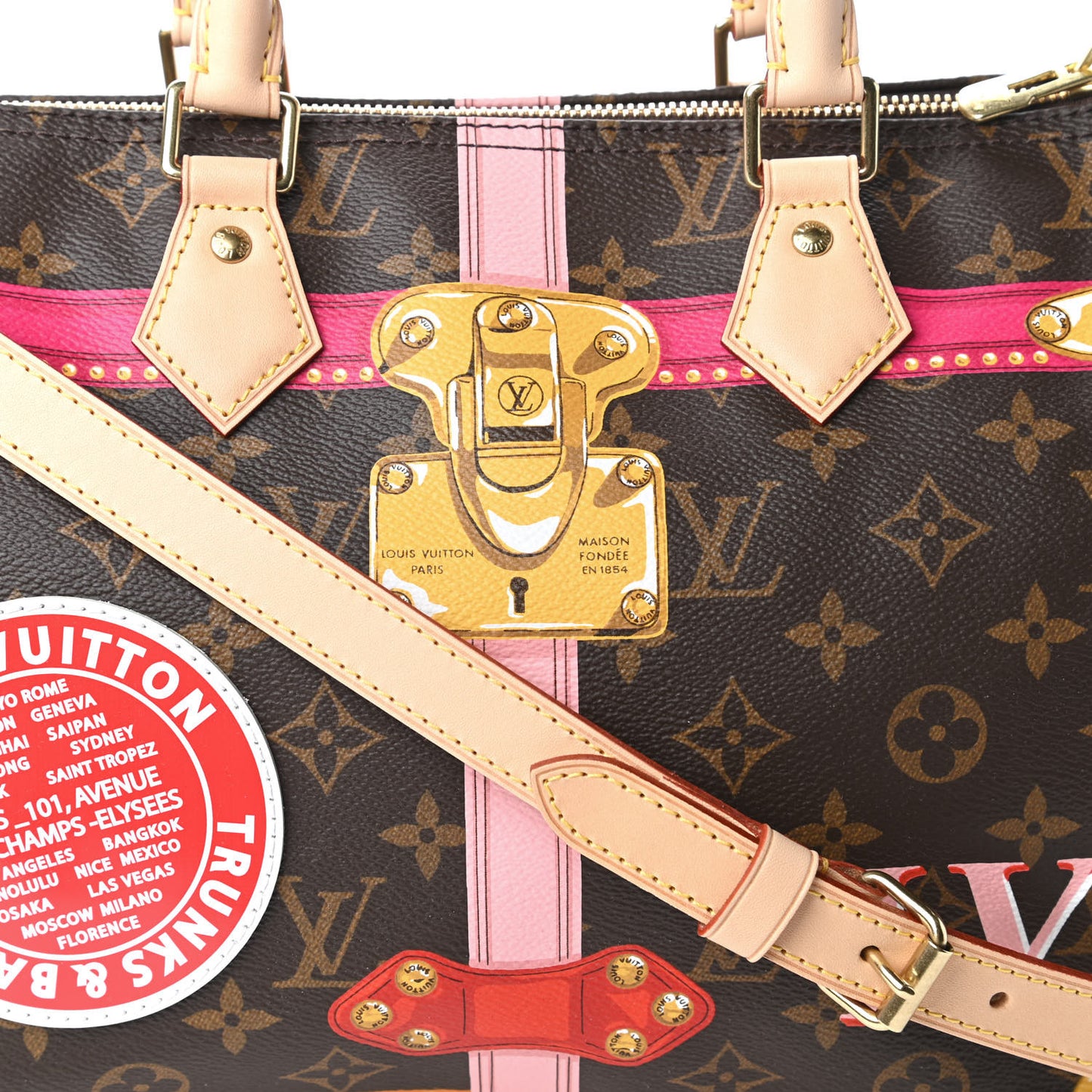 Monogram Summer Trunks Speedy Bandouliere 30