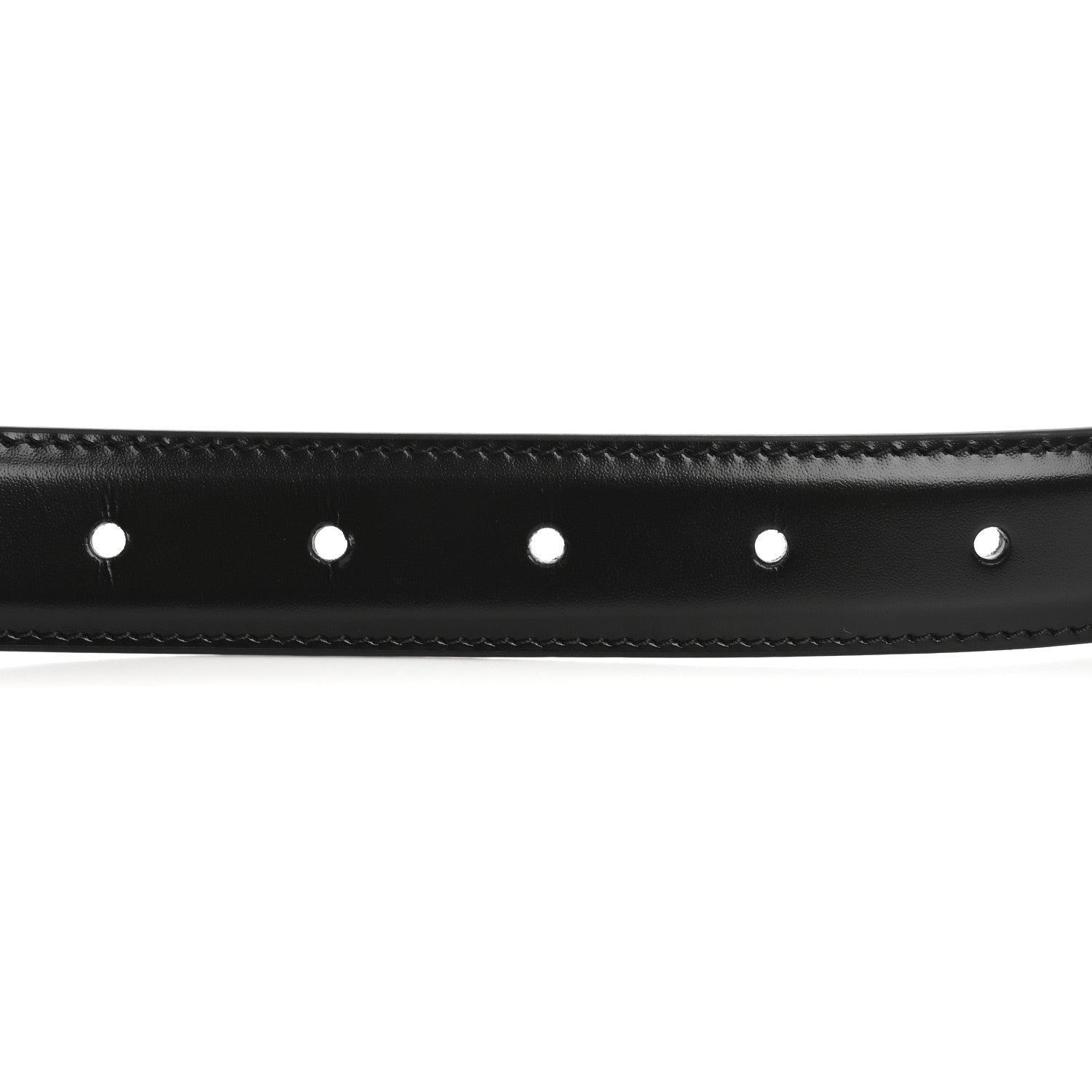 Celine Box Calfskin Small 25mm Triomphe Belt 75 30 Black 3 of 7