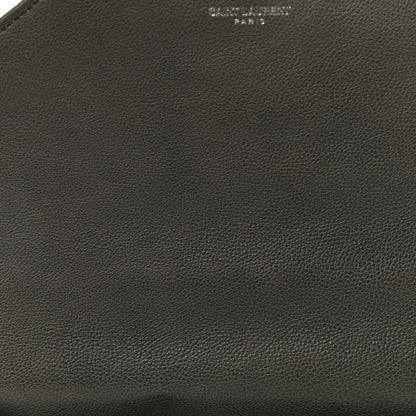 Saint Laurent Sheepskin Matelasse Chevron Monogram Medium College Bag Asphalt 8 of 12