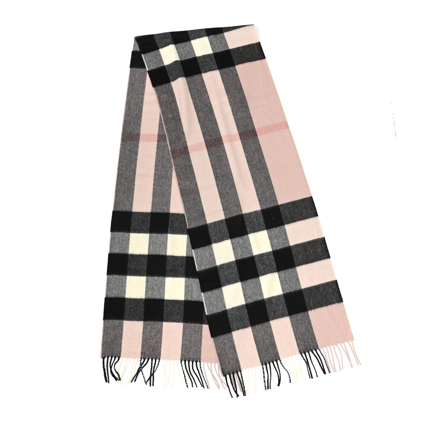 Cashmere Giant Check Scarf Pink Heather