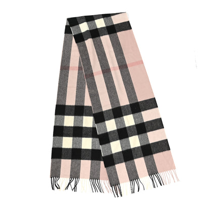 Burberry Cashmere Giant Check Scarf Pink Heather 2 of 4