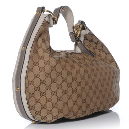 Gucci Monogram Medium Interlocking Hobo Off White 3 of 7