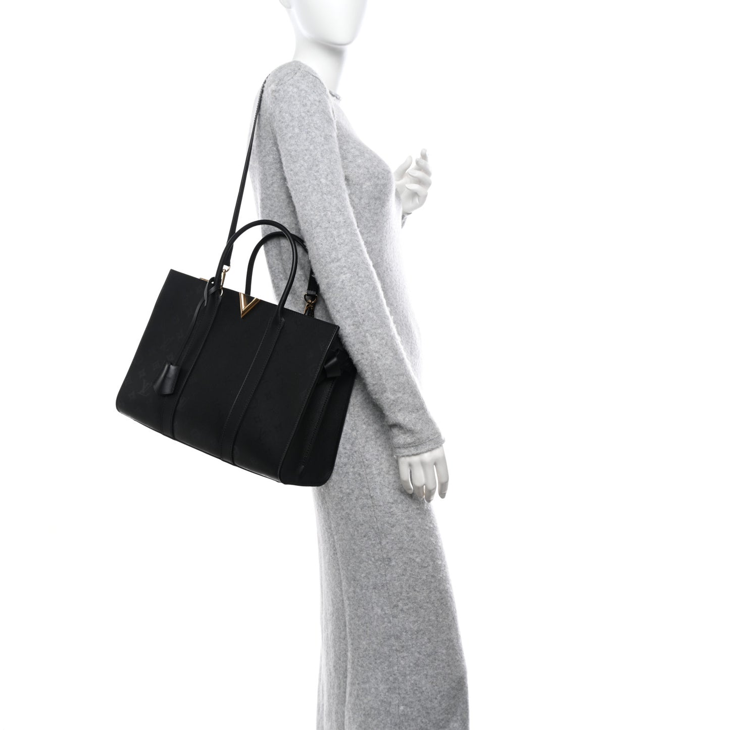 Monogram Cuir Plume Very Tote GM Black