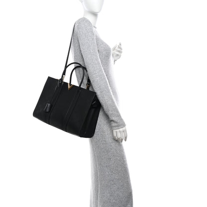 Louis Vuitton Monogram Cuir Plume Very Tote GM Black 2 of 9