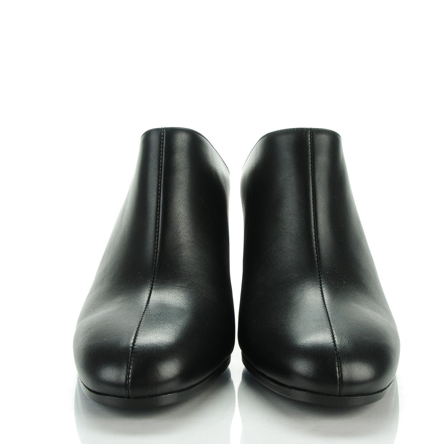Box Wedge Booties 36 Black