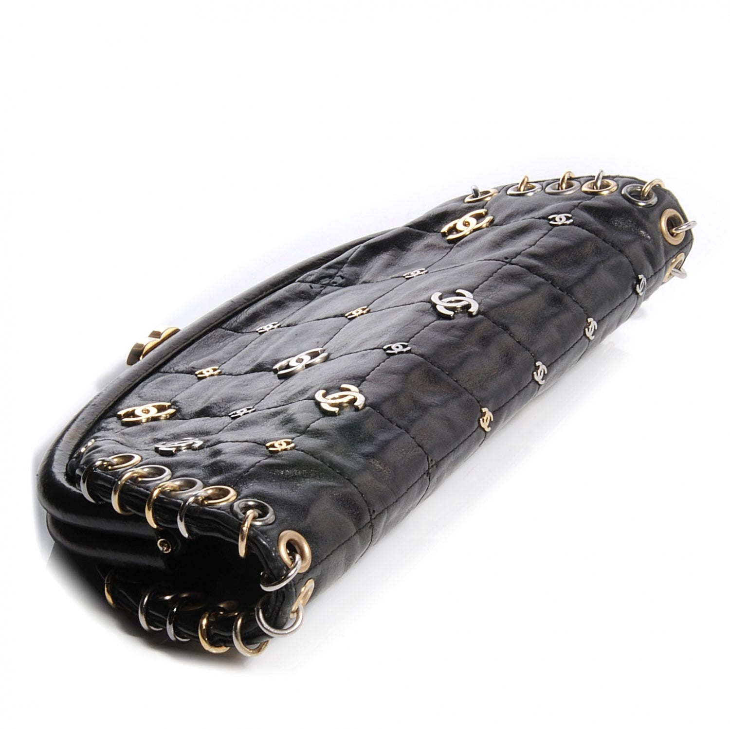 Chanel Leather Rockstar Symbols Clutch 4 of 7