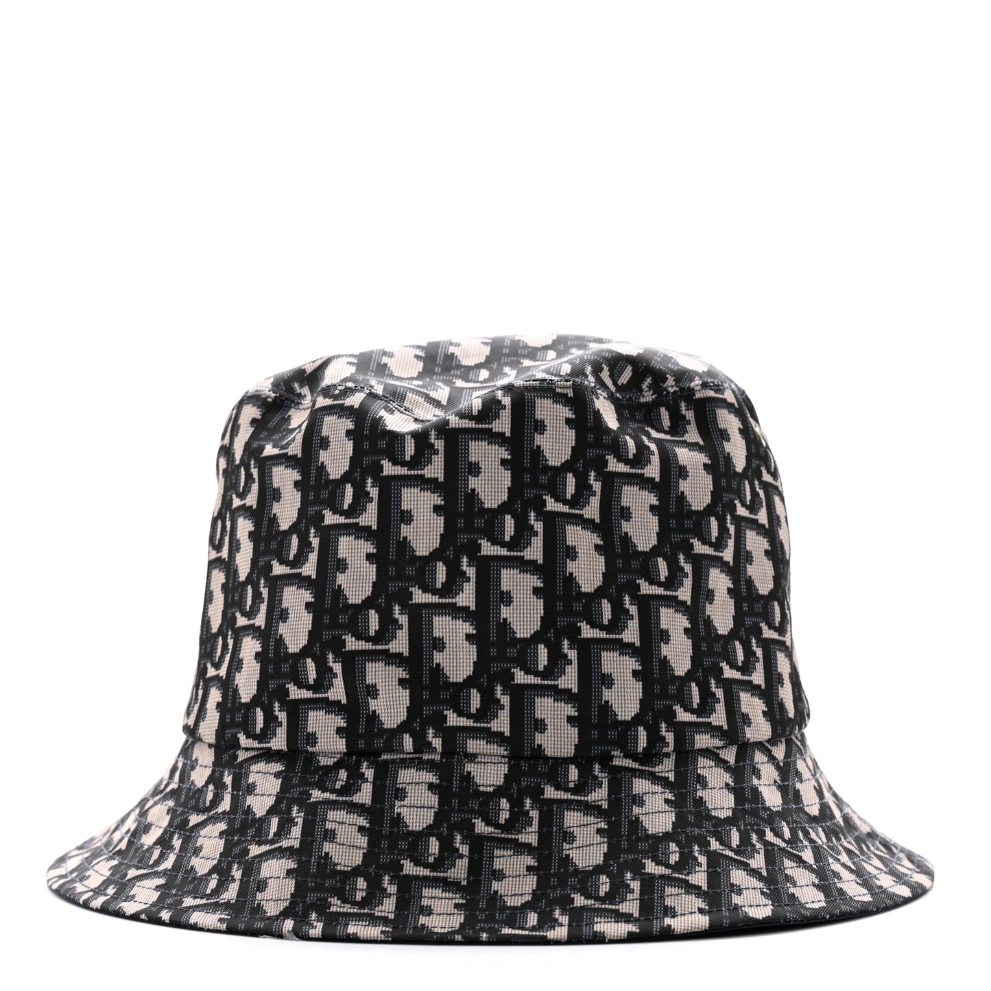 Polyester Cotton Oblique Teddy-D Brim Bucket Hat Blue