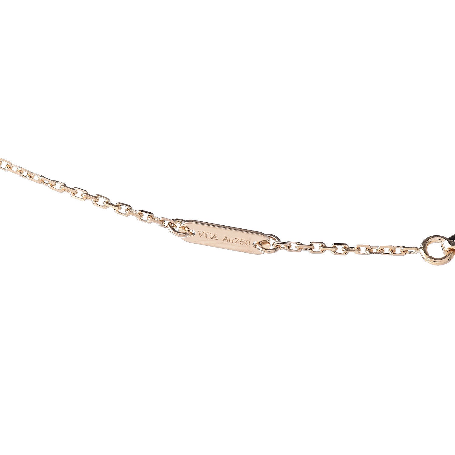 Van Cleef & Arpels 18K Yellow Gold Mother of Pearl Sweet Alhambra Pendant Necklace 8 of 8