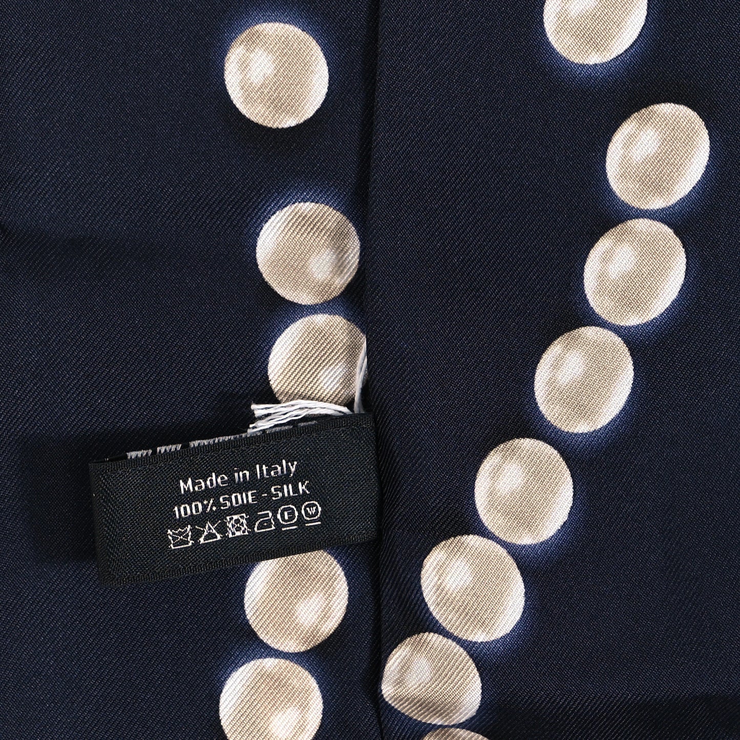Silk Pearl CC Slim Bandeau Scarf Navy