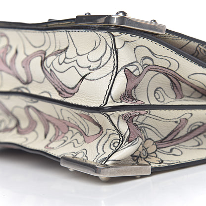 Prada X JAMES JEAN Glace Calfskin Rabbit Print Cahier Bag Opaline 8 of 9