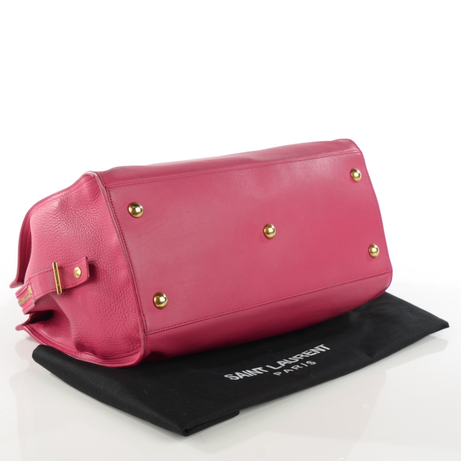 Saint Laurent Calfskin Medium Classic Y Cabas Fuchsia 4 of 7