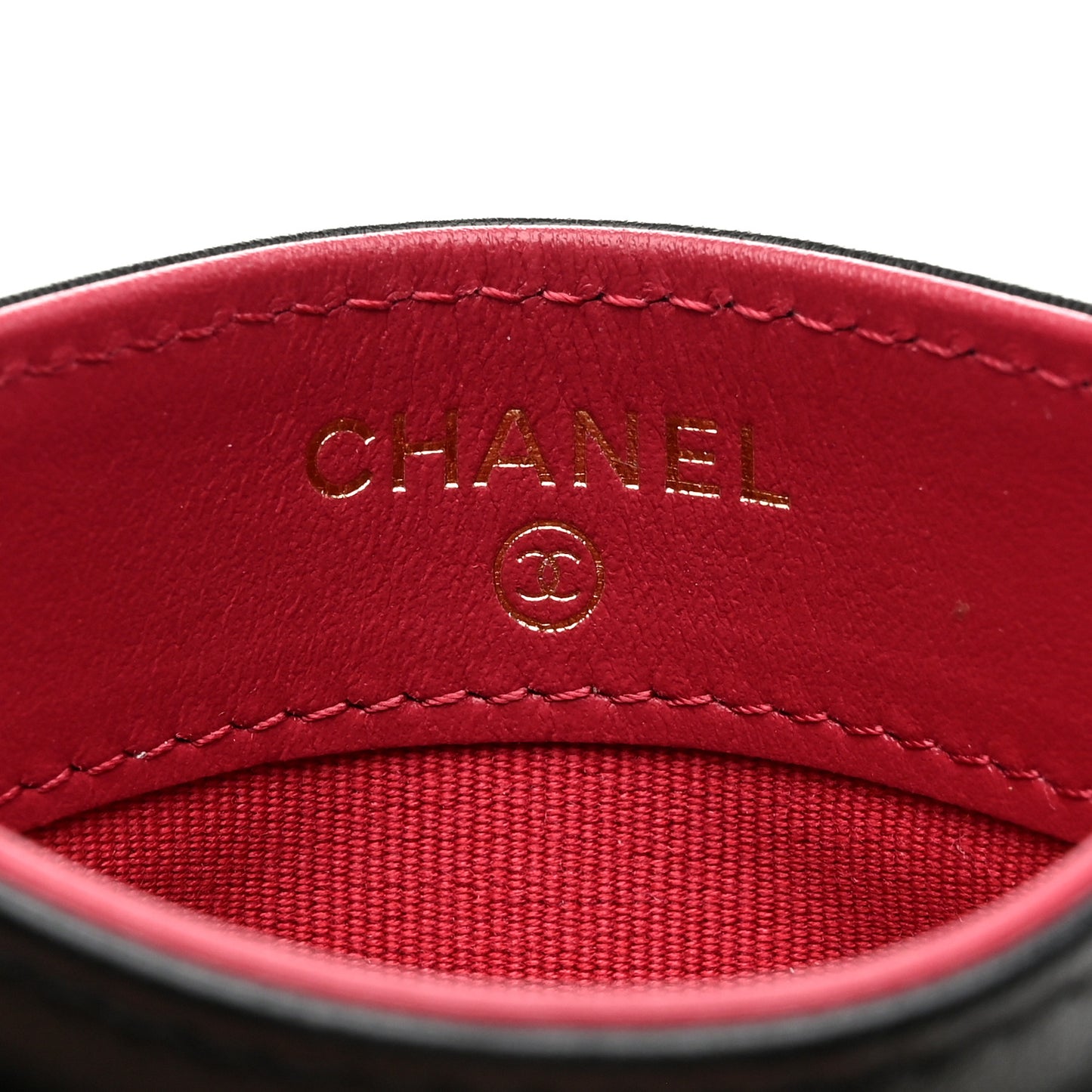 Lambskin Quilted Chanel 19 Card Holder Black