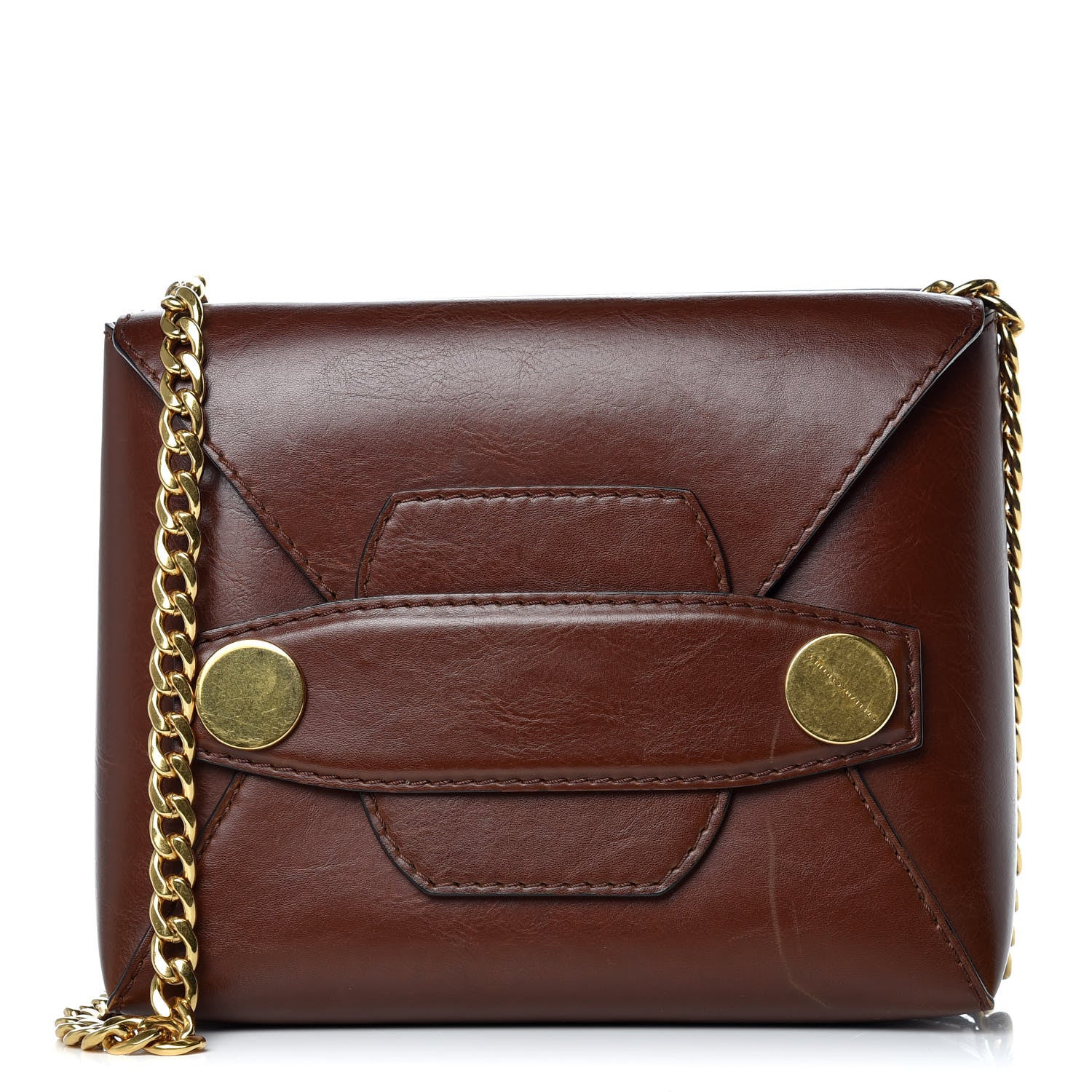 Stella McCartney Eco Alter Nappa Small Popper Shoulder Bag Cognac 1 of 9
