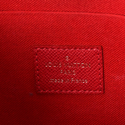 Louis Vuitton Damier Ebene My LV World Tour Pochette Felicie Chain Wallet Coquelicot 6 of 9