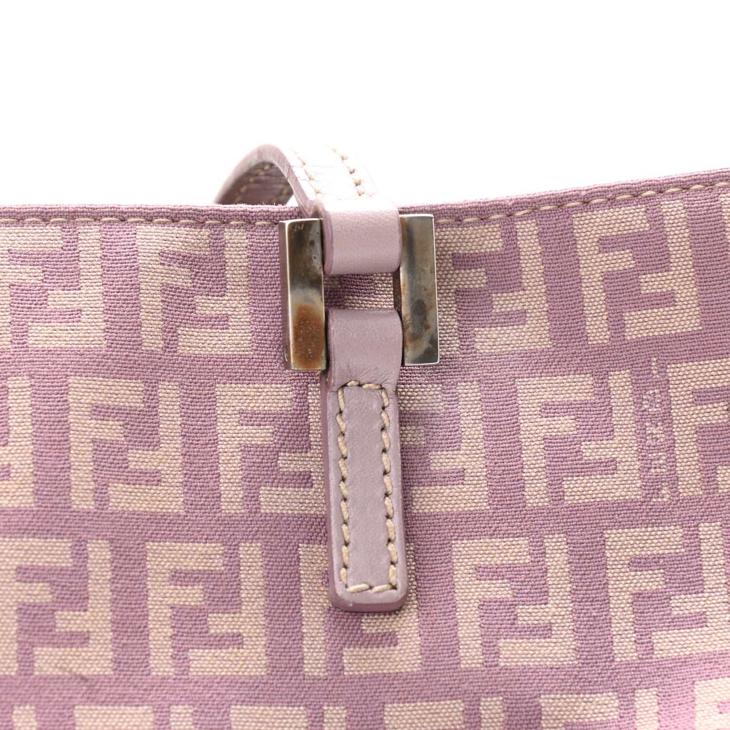 Fendi Zucchino Cuoio Shopping Tote Lilla 12 of 15