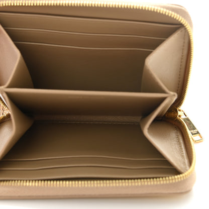 Celine Laminated Grained Calfskin Compact Zipped Wallet Gold 5 of 10