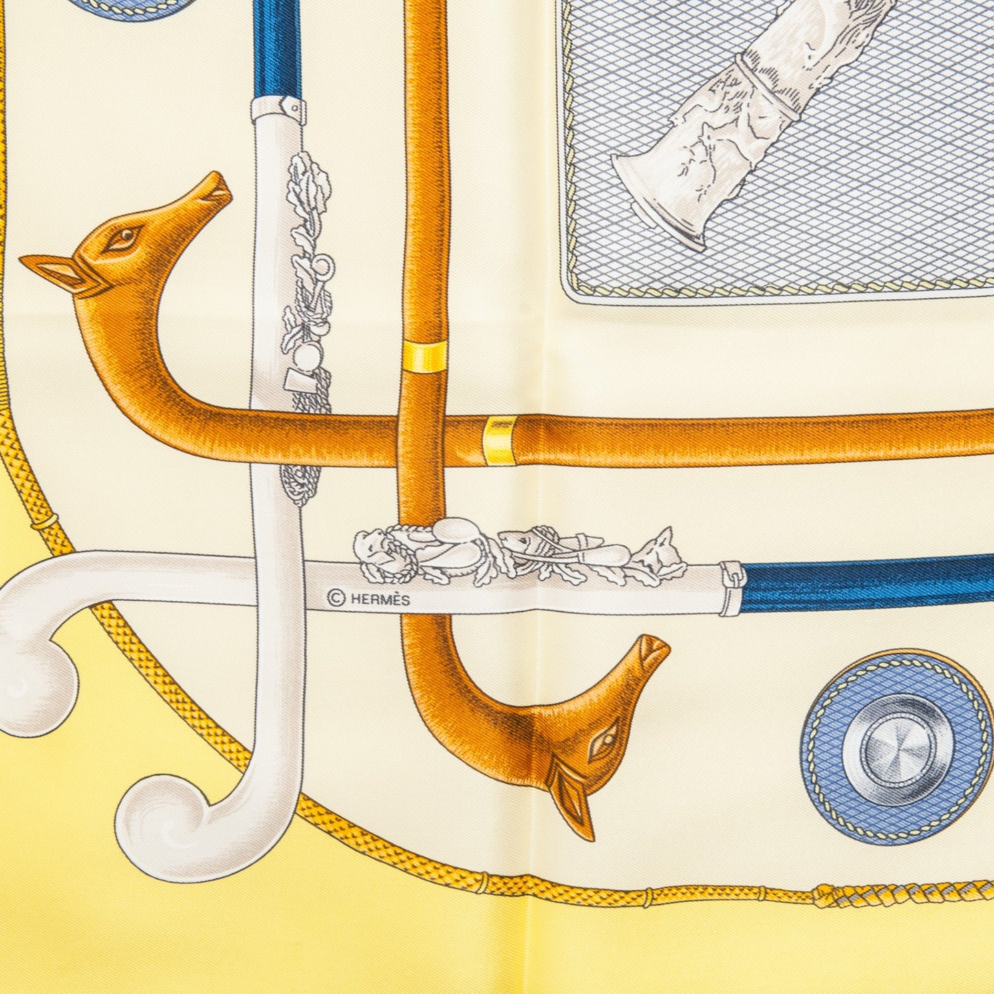 Silk Cannes Et Pommeaux Scarf 70