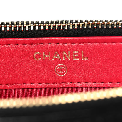 Chanel Glazed Aged Calfskin Quilted CC Small Clutch With Chain Black 8 of 14