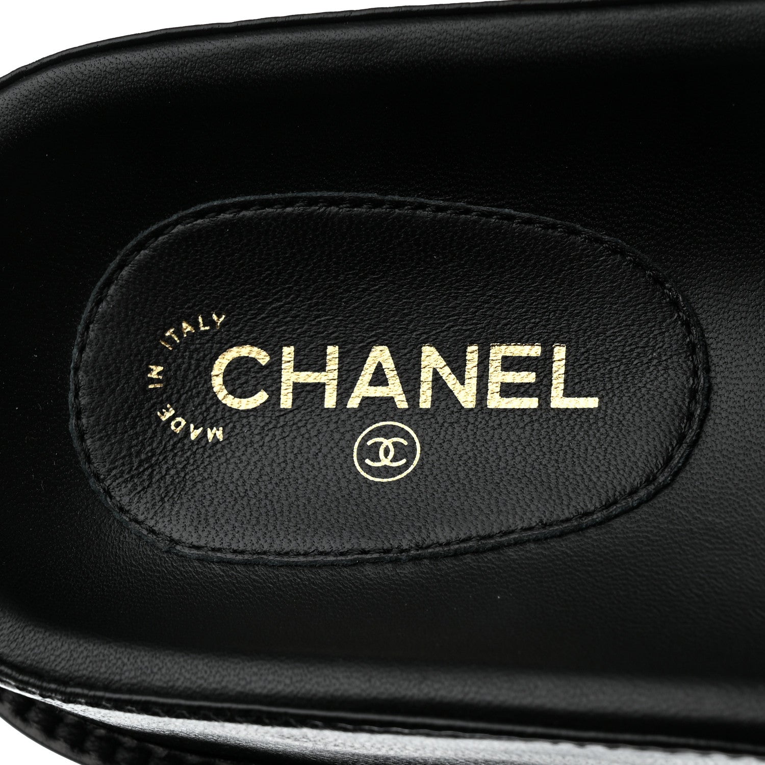 Chanel Lambskin Cha-Nel Mule Sandals 39 Black Multicolor 7 of 8