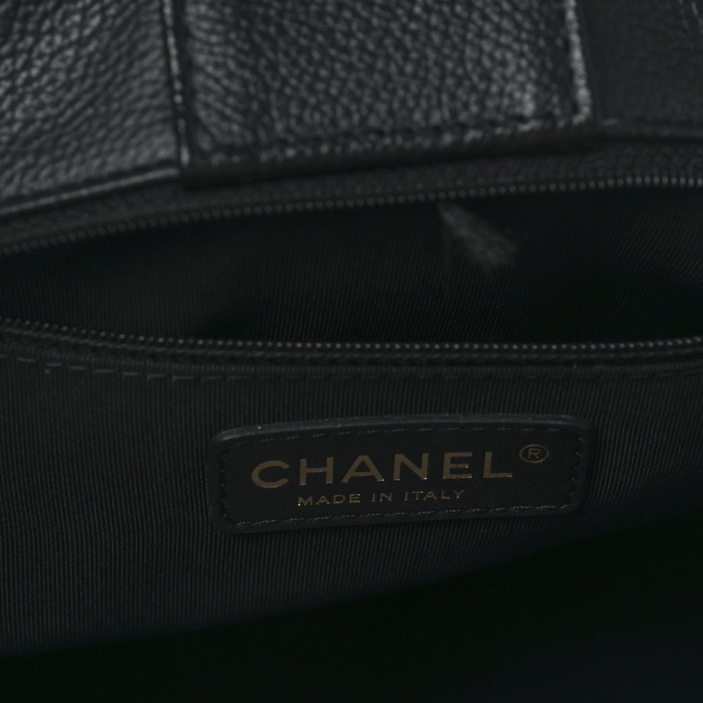 Calfskin Cerf Executive Shopper Tote Black