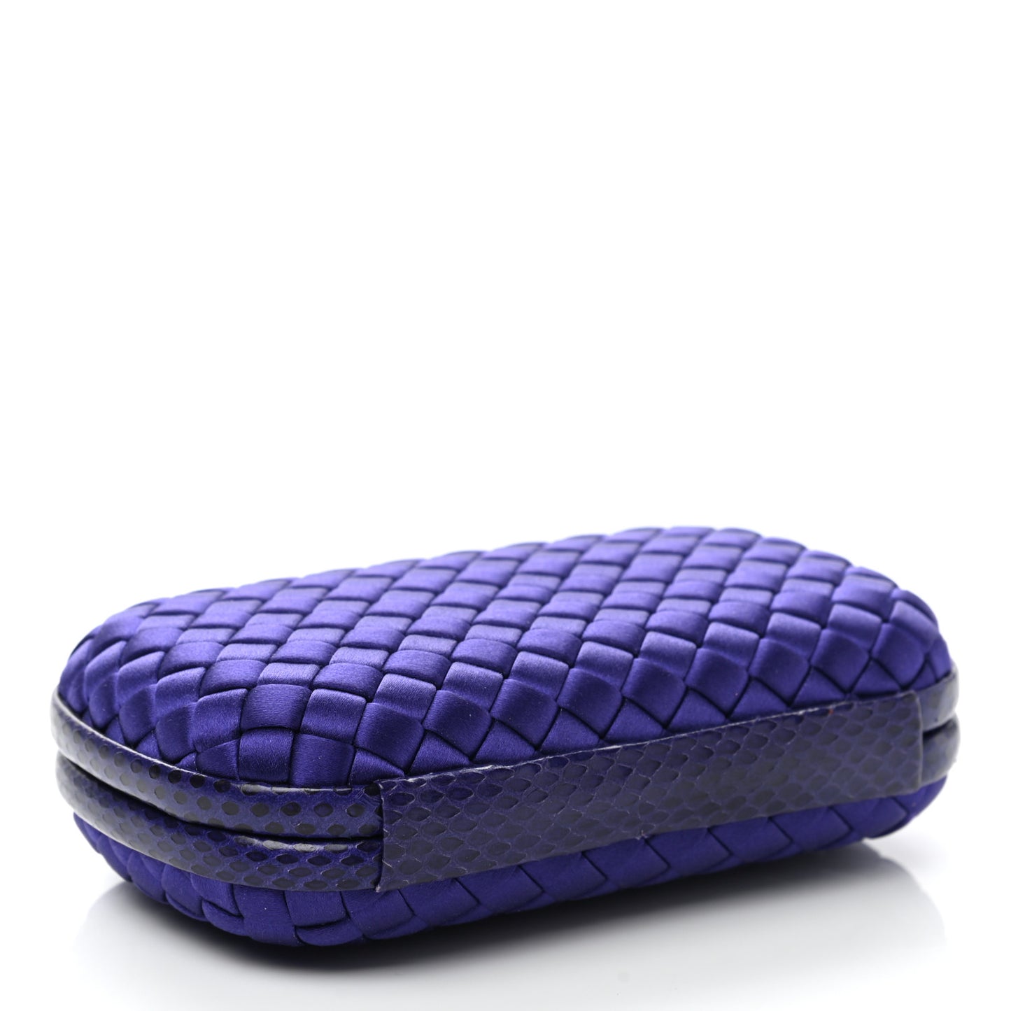 Satin Intreccio Impero Ayers Knot Clutch Purple