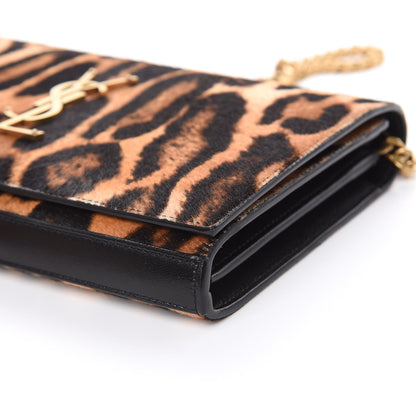 Saint Laurent Calf Hair Monogram Chain Wallet Leopard 9 of 10
